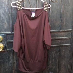 NWT Women’s Plus Size Brown Blouse